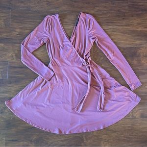 Forever 21 Pink stretchy crossover dress